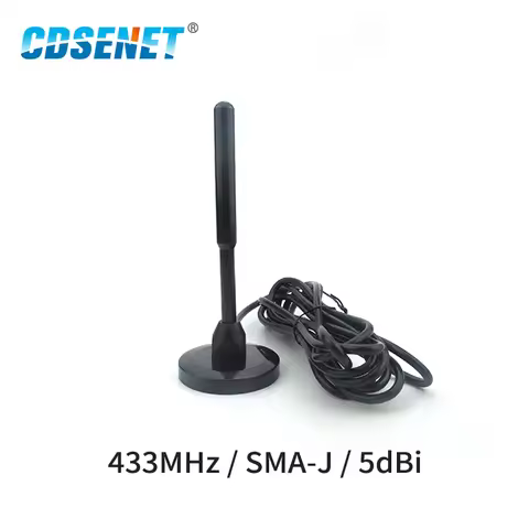 230/433MHz 2.4G Wifi Antenna SMA-J High Gain 5dbi Magnetic Base 3m Feeder External Cable Sucker Omni