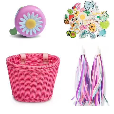 Imitation Rattan Scooter Balance Car Bicycle Basket Anti-rattan Front Hanging Basket Hand-woven Bicy