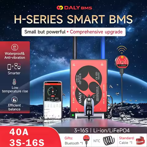 Daly Smart BMS 3S 4S 12V 7S 8S 24V 13S 16S 48V 40A Lifepo4 32V Li-ion 3.7V Battery BMS RS485 CANBUS 