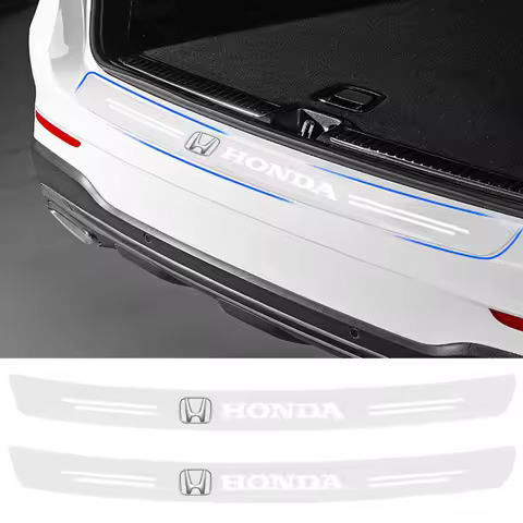 Car Rear Bumper Trunk Load Edge Protector Guard Trim Transparent Stickers for Honda Mugen Power Hond