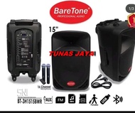 Portable Speaker Baretone BT-3H1515BWR 1515 BWR 1515BWR 15 Inch BT