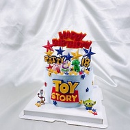 玩具總動員 生日蛋糕 造型 客製 卡通 翻糖 滿周歲 6吋 面交