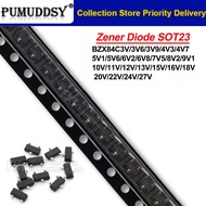 50PCS NEW BZX84C18 SOT23 Zener Diode Regulator 18V Y6 BZX84C 3V0 3V3 3V6 3V9 4V3 5V1 6V2 7V5 8V2 9V1