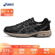 亚瑟士ASICS男鞋跑步鞋透气缓震运动鞋越野跑鞋 GEL-VENTURE 6 黑灰色 43.5