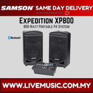 Samson Expedition XP800 8 Channel Mixer 800W 2 Way Speaker Portable PA System With Bluetooth (XP 800