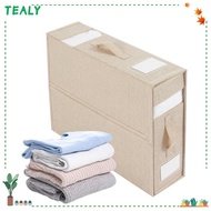 TEALY Foldable Bedding Organizer, Bedding Storage Large Capacity Bed Sheet Set Storage Box, Convenie