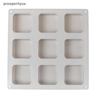 [Prs] 9 Cavity Square Silicone Soap Molds Soap Craft Diy Soap Making Chocolate Mold [DDD]