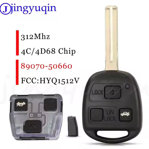 Jingyuqin 3 Buttons Remote Key HYQ1512V 312Mhz 4C/4D68 Chip For Lexus IS300 GS300 GS430 1998-2005 US