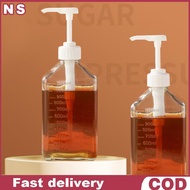 NS 1100ml Coffee Syrup Dispenser with Pump Scale Drip Dispenser, 5/8/10CC.