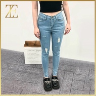 ZEGNEER 517 Women's ripped jeans import skinny slim Denim Pants casual versatile women's jeans