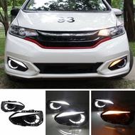 Honda jazz gk gk5 2017 2018 2019 led bumper fog spot lamp cover foglamp foglight bodykit body kit