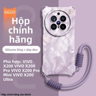 Ốp lưng GGUU cho Vivo X200 Pro Mini/X200 Pro bằng silicon chống rơi có dây đeo cổ tay/đeo vai