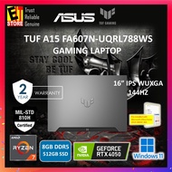 ASUS GAMING LAPTOP TUF A16 FA607N-UQRL788WS (RYZEN 7 170 /8GB OR 16GB DDR5 /512GB SSD/16 WUXGA 144HZ
