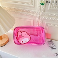 RALPH Melody PVC Makeup Bag, Rabbit Waterproof Transparent Wash Case, Multi-functional Zipper Cartoon Kite Anime Storage Bag Girls