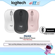 Logitech M240 Silent Bluetooth Mouse - Pair-and-Play Wireless Connectivity with 90% Noise Reduction