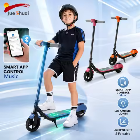 Electric Scooter for Adults Big Kids/Teens Max 5 Miles & 9 Mph Foldable‌ E-Scooter with Electric Bra