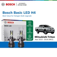 BOSCH BASIC LED H4 Halogen Headlight Retrofit Bulb for Mitsubishi Triton (Mk2) Year 2015 - 2018