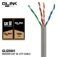 GLINK GLG5001 indoor cat5E Gold series 100M (แพ็คคู่) สายแลน CAT5E UTP CABLE 100M สำหรับใช้ภายใน