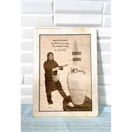 A4 PHOTO FRAME WALL HANGING WOOD ENGRAVING