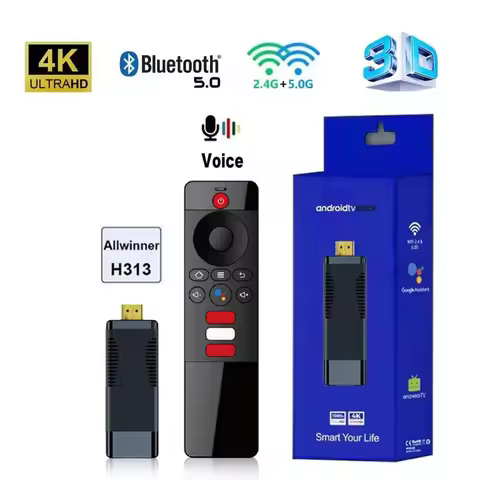 S96 TV Stick Android 10 4G 5G WiFi HD 4K H313 Quad Core ARM Cortex-A53 BT 5.0 2GB 16GB Voice remote 