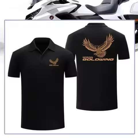 Honda Men's and Women's POLO Shirts Summer GOLDWING brand Lapel T-Shirt Racing Motorcycle Short Slee