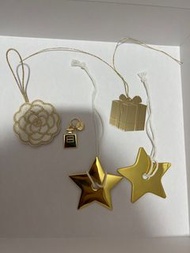Dior chanel  金屬吊牌 布吊牌 gift lucky star no.5 山茶花 袋 bag