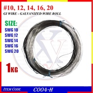 [2 KG] GALVANIZED IRON WIRE GI WIRE DAWAI JARING DAWAI BESI #8 - #20 (C004-H10 C004-H12 C004-H14 C00