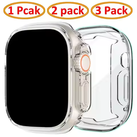 Watch Case for Apple Watch Ultra 49MM Series 8 7 SE 6 5 4 3 2 45MM 41MM 44MM 40MM Transparent Cover 