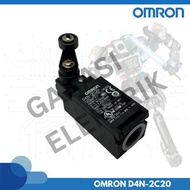 OMRON D4N-2C20 Safety Limit Switch, G1/2, 1-conduit, 2NC/1NO (slow-action), Roller lever (resin leve