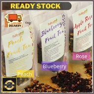 READY STOCK [BUNDLE SET] Natural Fruit Tea set Peach Fruit Tea 100g Blueberry Fruit Tea 100g Apple R