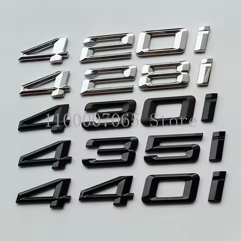 Old Numbers Letters 420i 428i 430i 435i 440i Top ABS Emblem for 4 Series Car Trunk Nameplate Logo St