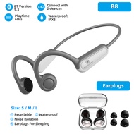 erwetg Real Bone Conduction Earphone Type-C Wireless Bluetooth Headphone Waterproof Sport Headset wi