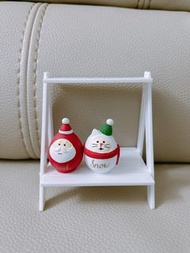 絕版 正品 concombre  聖誕老人 雪人 白色架 擺設