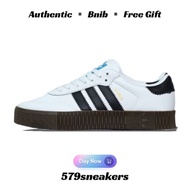 (New) Adidas Samba Rose Shoes Women'S White Black Gum Original 100% - Sepatu Adidas Samba Wanita