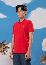 คร็อคโคไดล์เสื้อโปโลสีแดงมะเขือเทศเชอร์รีทรงสลิมฟิต CROCODILE CHERRY TOMATO SLIM FIT POLO SHIRT