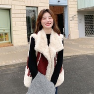 COD Lamb Wool Vest Women 2025 Autumn Winter New Style Korean Version Fur One-Piece Faux Suede Thick 