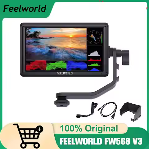FEELWORLD FW568 V3 6 Inch 3D LUT DSLR Camera Field Monitor IPS Full HD1920X1080 Support HDMI Output 