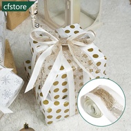 CFSTORE Christmas Gold Metallic Ribbon Sparkle Christmas Tree Bow Decoration Easy to Shape DIY Chris