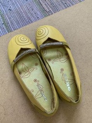 Oris 鵝黃色真皮娃娃鞋(25cm)