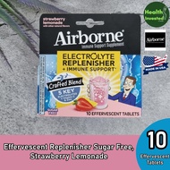 75% Sale!! EXP08/25 <Airborne> Effervescent Replenisher Sugar Free Strawberry Lemonade 10 Effervesce