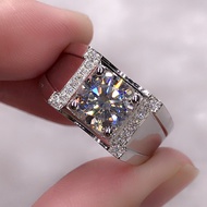 Chiba 18K White Gold Moissanite Men Diamond Ring Men Rose Gold 1 Diamond Ring Sandblasted Matte Whit