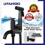 304 Stainless Steel Hand Bidet Spray Set Two Way Tap Faucet Bathroom Faucet High Pressure Toilet Bidet Hose Water Tap