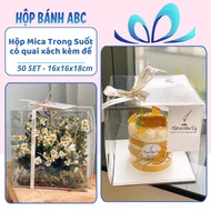 MICA BOX 16x16x18 cm - Transparent Mica box for cake HMC13