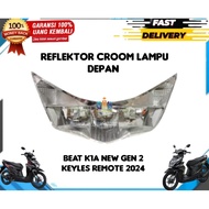 Chrome Reflector Headlight BEAT K1A New Gen 2 Keyles Remote 2024