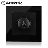 Atlectric Speed Control Fan Speed Control Ceiling Fan Wall Adjustment Switch Black White 86mm*86mm