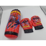 Spiderman Boxing Punching Bag And Boxing Gloves Kids Boxing Toy mainan.
