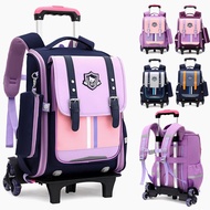 【XiXiWa】beg sekolah roda kids school bag trolley beg sekolah perempuan bagpack Primary Children's Ha