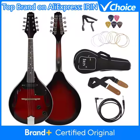 IRIN Mandolin 8-String Guitar A Style Electric Mandolin Stringed instruments with Bag String Capo St