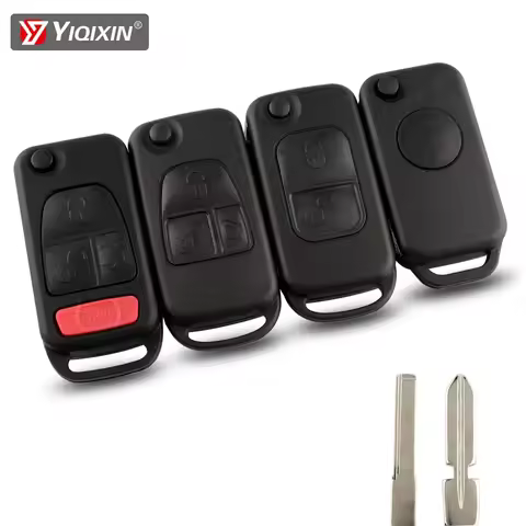 YIQIXIN Flip Remote Car Key Shell For Mercedes Benz A C E ML C CL S SL SEL SLK A160 B200 E113 W168 W
