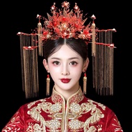 Chinese Style Phoenix Crown Wedding Headdress Wear Comfortable Headgear Wedding Jewelry Beautiful He